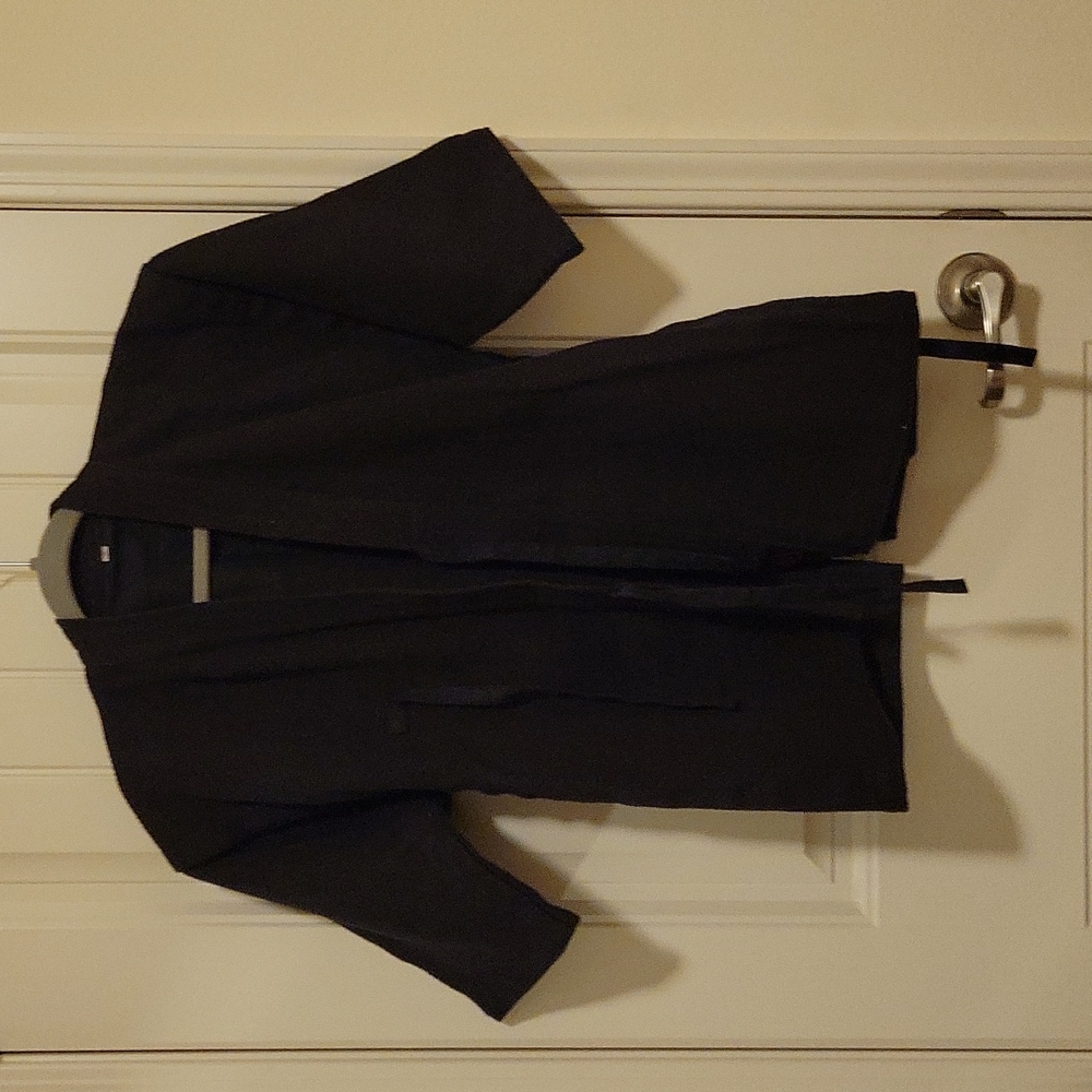 Black Oversized Open Cardigan